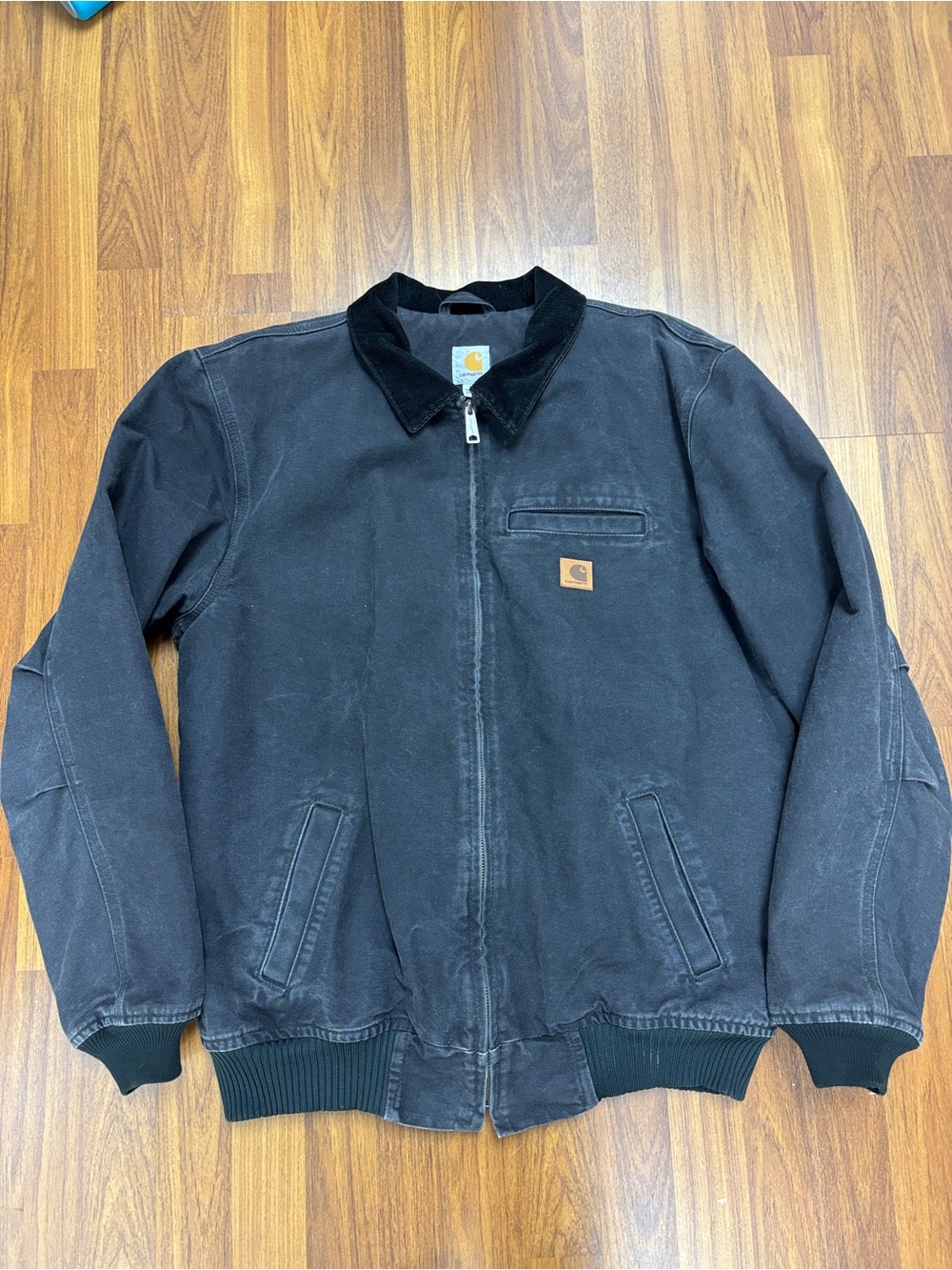 Carhartt Santa Fe Jacket L Tall Black Detroit Duck Quilted 101228 001 Workwear